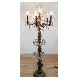Hollywood Regency-style spelter floor lamp with