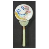 Vintage Chinese handheld mirror with Jadeite