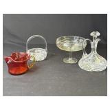 Lot of vintage glass items