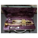 Vintage trumpet with case