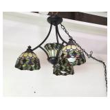 Tiffany-style stained glass chandelier