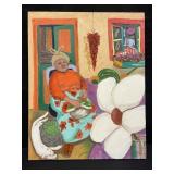 Signed oil on canvas painting