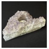 Amethyst geode candle holder