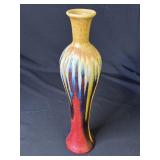 Vintage signed ceramic glazed vase