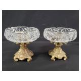 Pair of Hollywood Regency style crystal