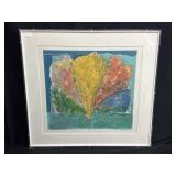 Acrylic framed pencil signed Sam Gilliam