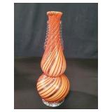 Murano style art glass gourd vase