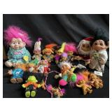 Lot of vintage Troll toys
