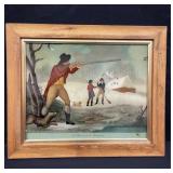Antique framed "La Chasse de la Becassine"