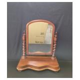 Vintage mahogany chest mirror with barley twist