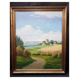 E. Birk signed oil on canvas