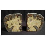 Pair of geode bookends