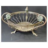 Vintage Art Deco-style metal basket