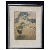 Vintage framed print on board by Chang Shu-chi