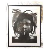 Photo of African tribe member framed  & matted