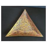 Mid century copper and brass triangle wall