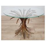 Hollywood Regency-style gilt metal sheaf of w