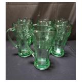 Group of Coca-Cola glass mugs