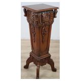 Contemporary carved wood pedestal