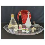 Box of miscellaneous ceramic bowl, bath oil,