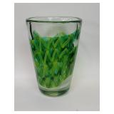 Hand blown studio art glass vase.