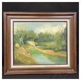 Framed and signed oil on canvas painting