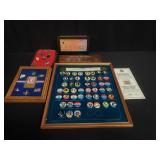 Group of pins, coins,etc