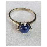 10k gold ring with sapphire
