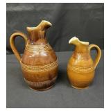 Pair of vintage French stoneware pitchers
