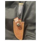 Damascus steel fixed blade knife