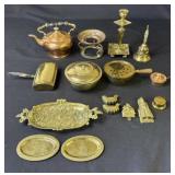 Lot of vintage brass & copper items