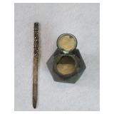 Small sterling silver letter opener and a small