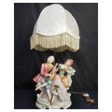 Capodimonte ceramic figural table lamp