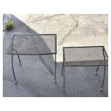 Pair of wrought iron patio tables