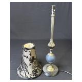 Dez Ryan signed metal & brass lamp