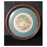 Alice V. Scott round colored etching