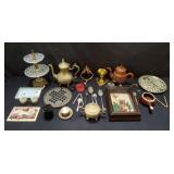 Box of miscellaneous  teapot, snack stand, etc.