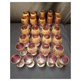 Italian cognac, champagne, and wine glasses