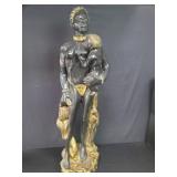 Chalk "Mexico" African style woman and baby statue