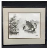 Signed oil on canvas painting by Thomas Mak