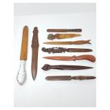 Group of vintage wood letter openers