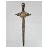 Antique sterling silver Joan of Arc letter opener