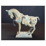 Chinese cast iron war horse figure
