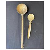 Pair of vintage brass ladles