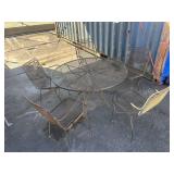Mid century wrought iron patio set