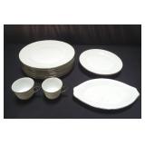 11pc. Limoges porcelain dinnerware set