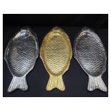 Three Reed & Barton plated fish platters