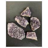 Group of amethyst quartz specimens