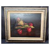Signed still life oil on canvas