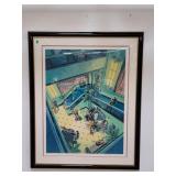 Pencil signed Michael Young serigraph 288/300,